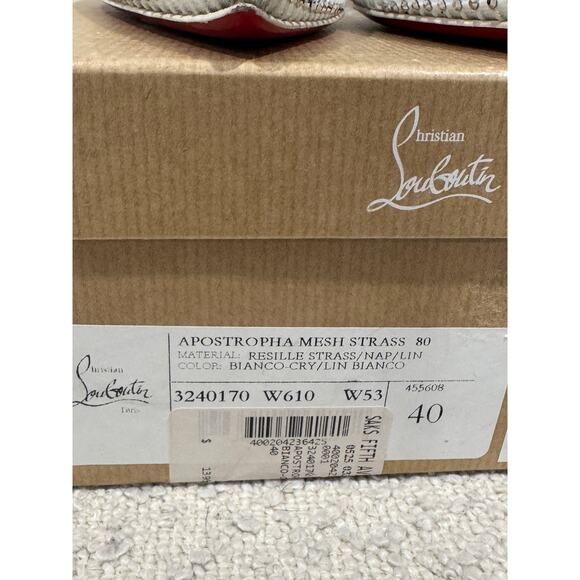 Christian Louboutin Apostropha Mesh Strass Pumps 80mm Black Crystal | New in Box - Picture 12 of 14